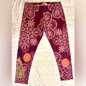 JOHNNY WAS Moroccan Print Cotton Leggings